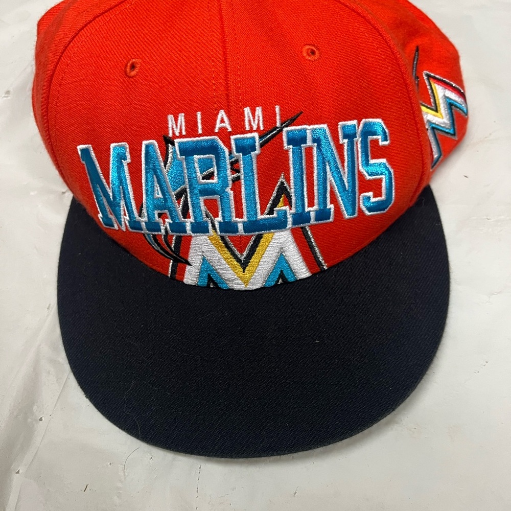 Miami Marlins Hat '47 Brand Forty Seven Orange Black Men’s Cap MLB